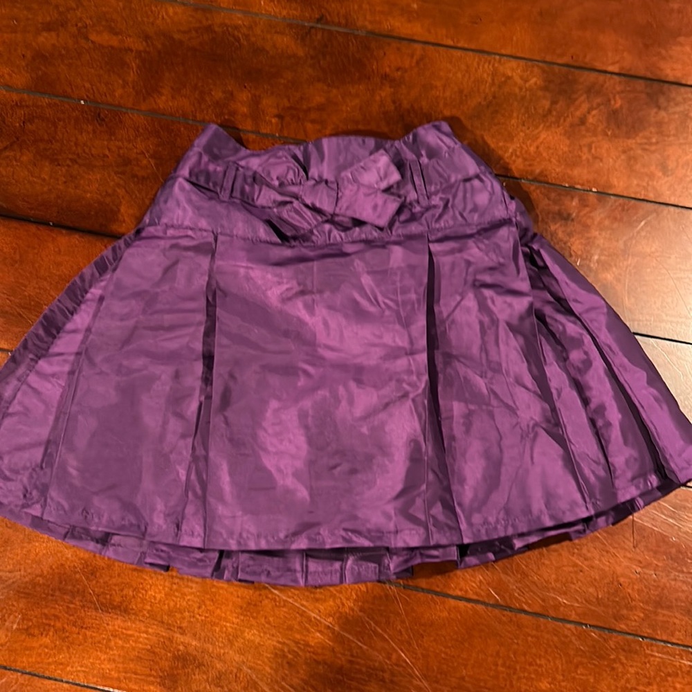 NWOT Baby Gap Purple Satin Holiday Skirt with Tulle Pleats matching Cover 4T